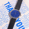 Piaget 18K WG Oval Mini Lapis Dial Manual Ladies Watch