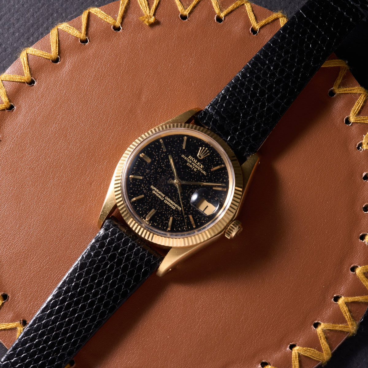 Rolex Oyster Perpetual Date 1503 Yellow Gold "Patina"